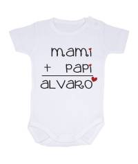 Body personalizado "Mami - Papi - Bebé" manga corta