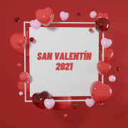 Marco de corazones San Valentín