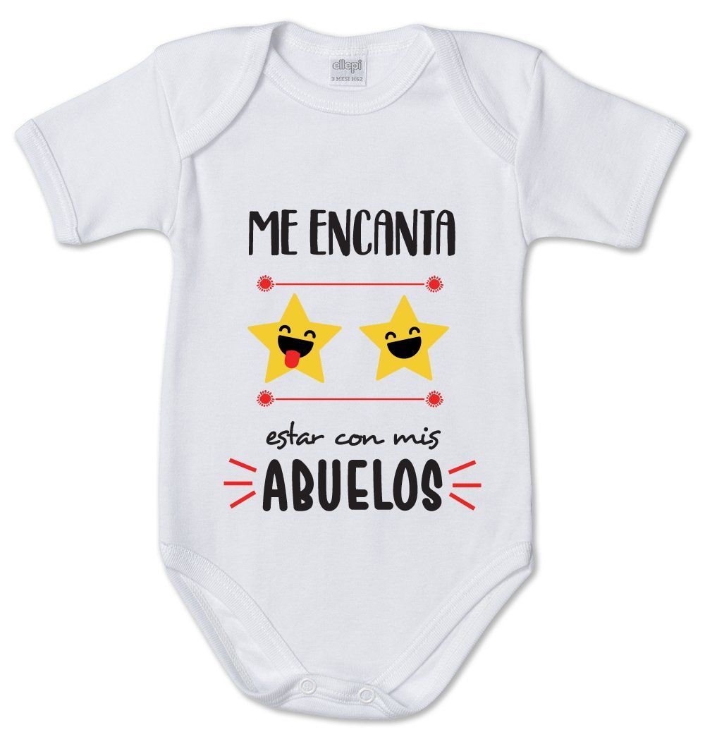 Body bebé "Me encanta estar con mis abuelos" 😛😄 AR Regalos